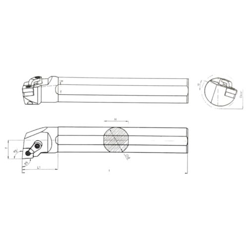 M Clamp CNMG12 Boring Bar 95° (MCLNL/R)