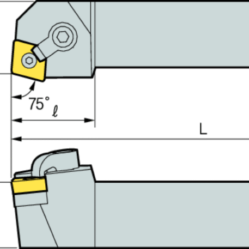 CNMG12 Other edge Holder 75° (MCKNL/R-M12)