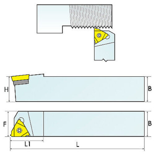 Threading Tool Holder SEL/R-M22